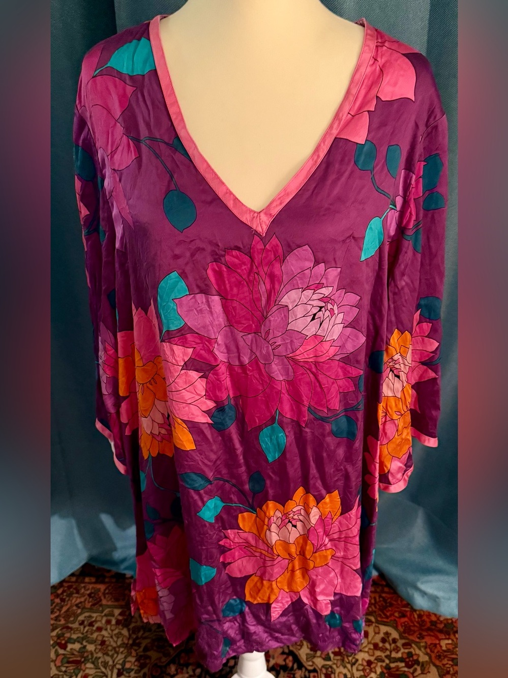 Trina Turk x Bedhead Collab Washable Silk Nightgown